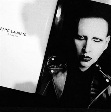 marilyn manson égérie yves saint laurent|Marilyn Manson Is the New Face of Saint Laurent (1994 Is Back in .